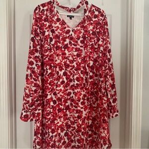 Who What Wear Red Floral Dress